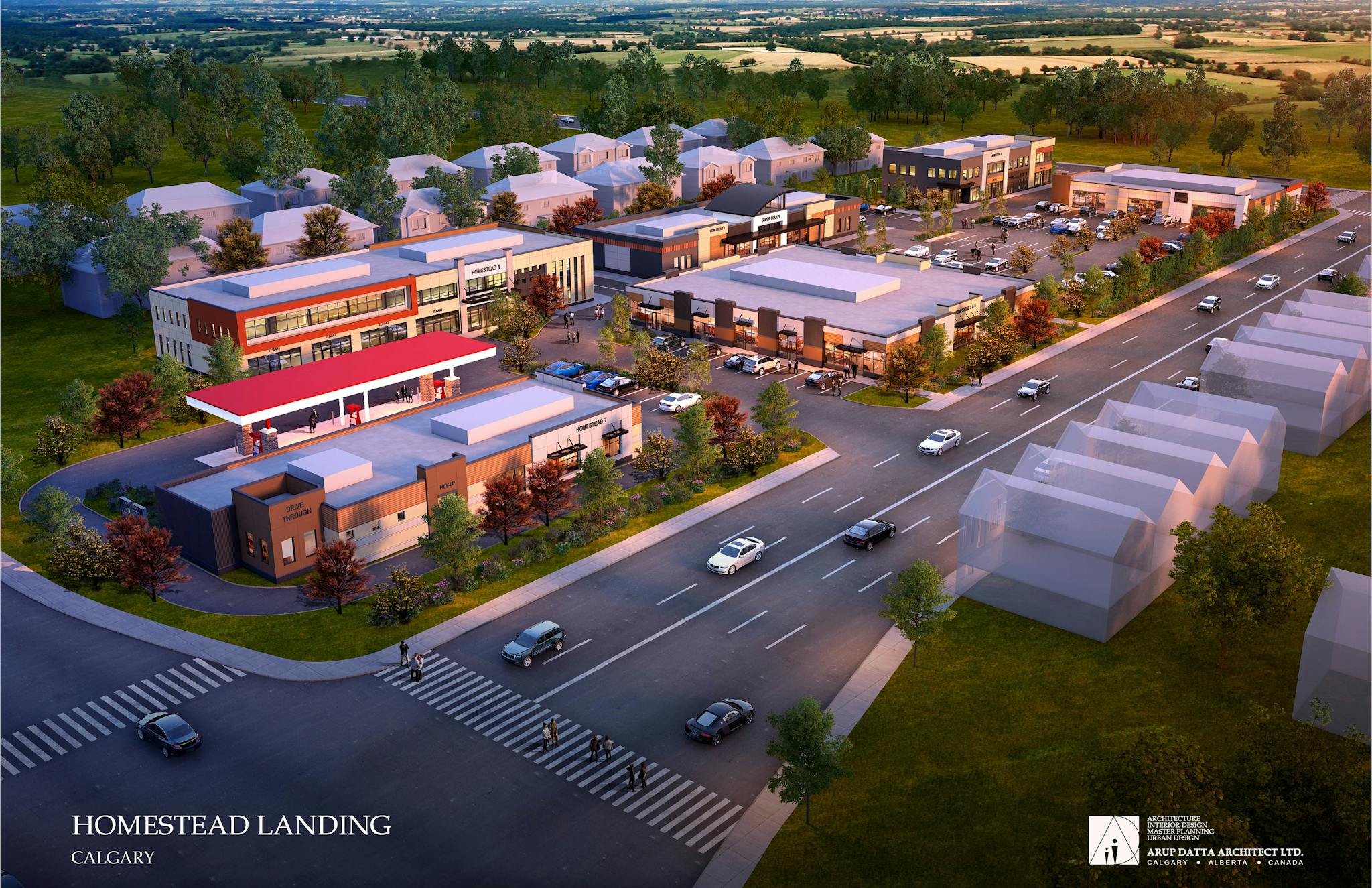 Aerial photo of Homestead Landing shopping area