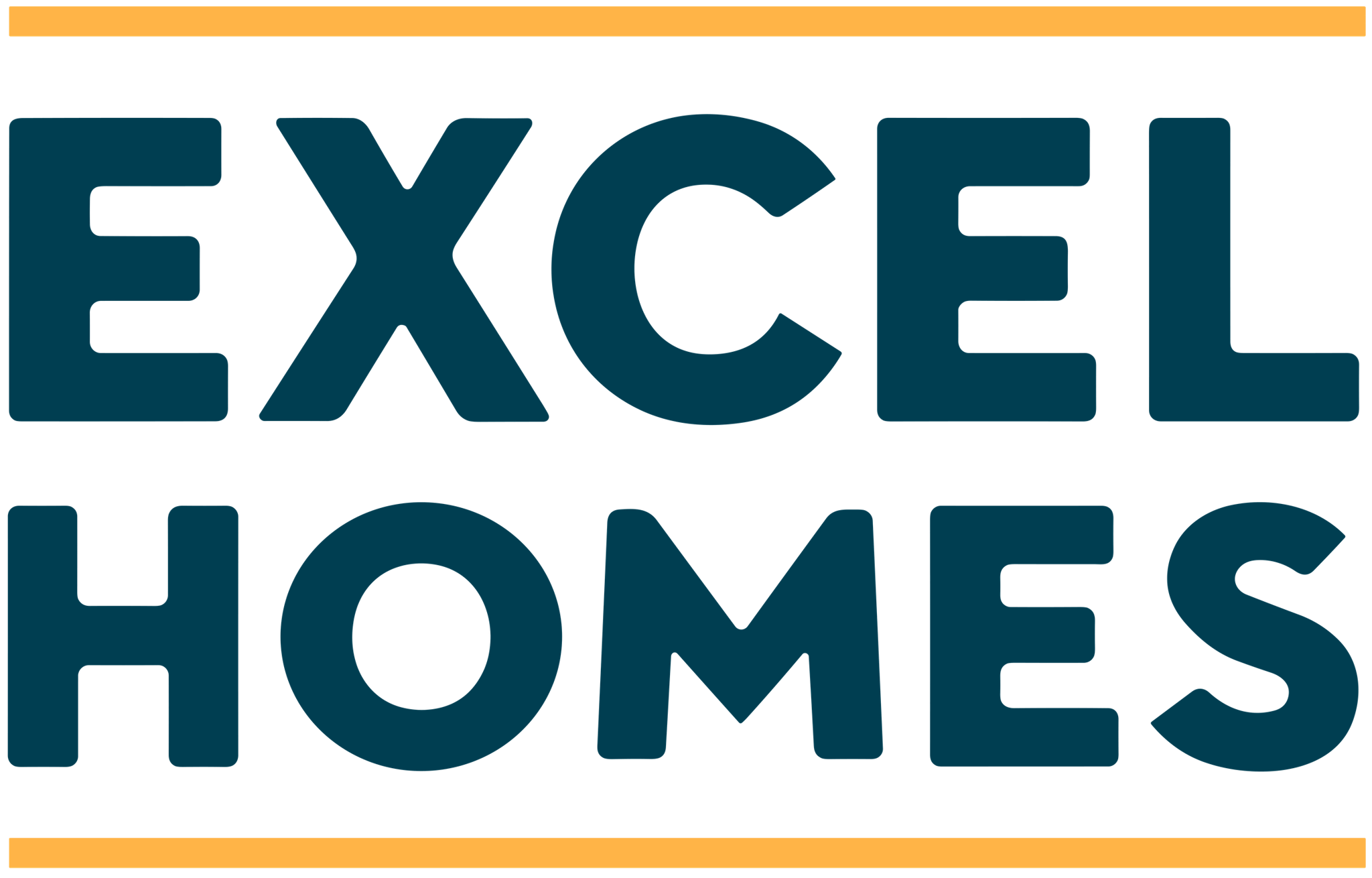 Excel Homes logo on transparent background