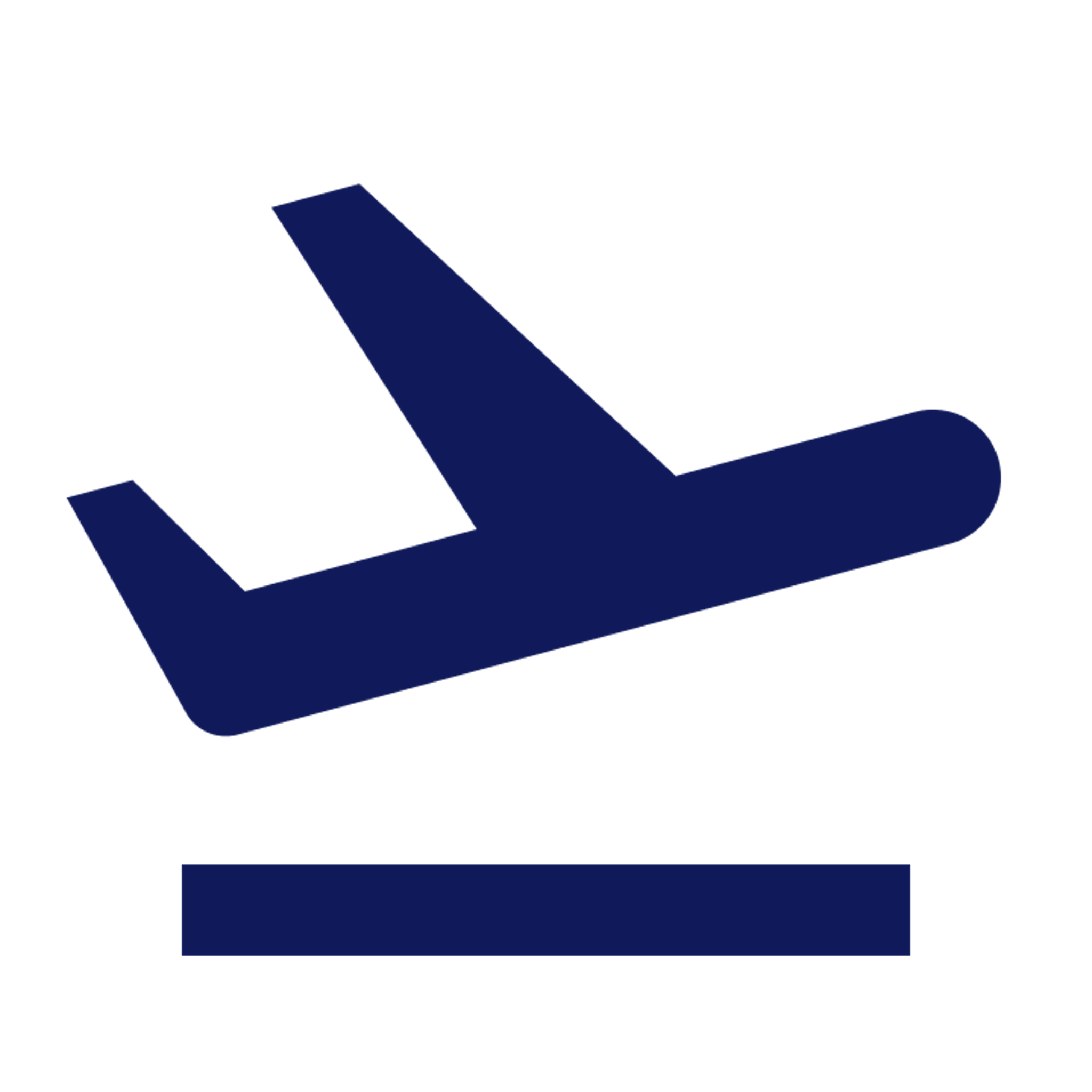 Icon representing an airplane taking off