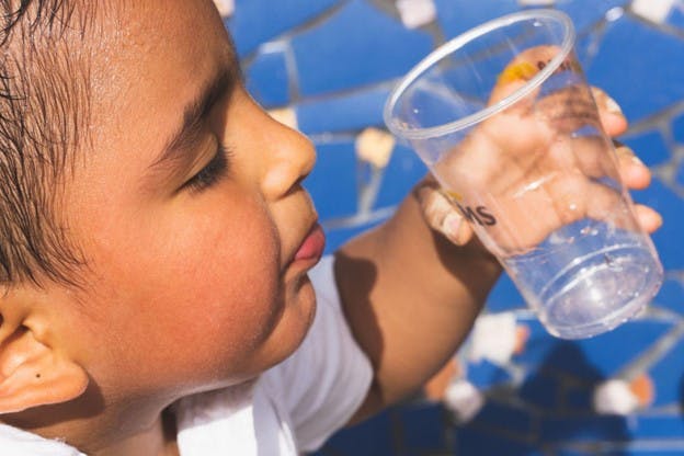 Young Boy Staying Hydrated