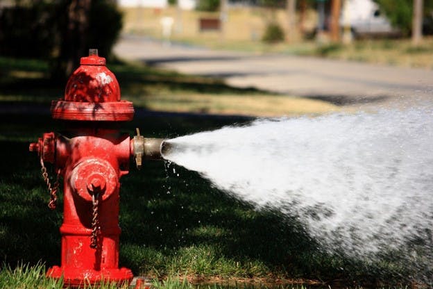 Water Pressure Created from Fire Hydrant