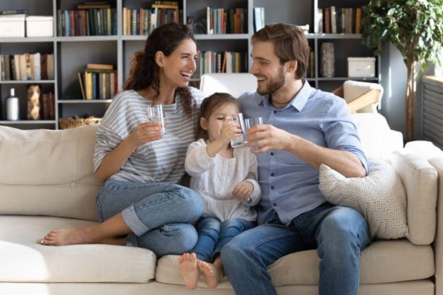 Family Enjoys Fresh Water at Home