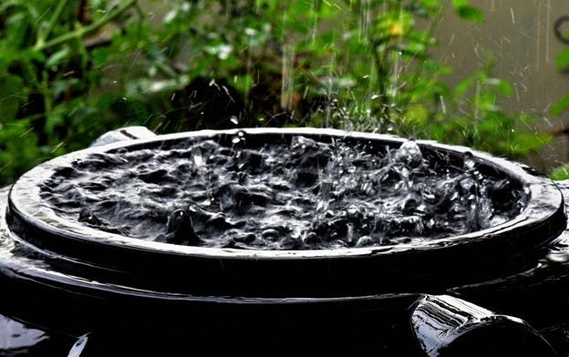 Rainwater Harvesting and Wastewater Reuse Outdoor Fountain
