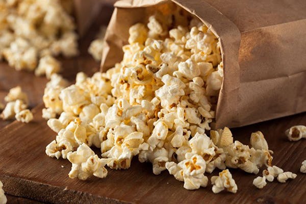 Bag of Microwave Popcorn Bag Containing PFAs