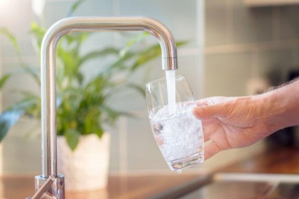 Fresh Drinking Water Under Faucet