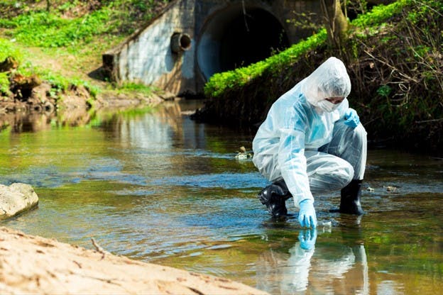Specialist Checks River for Common Waterborne Diseases