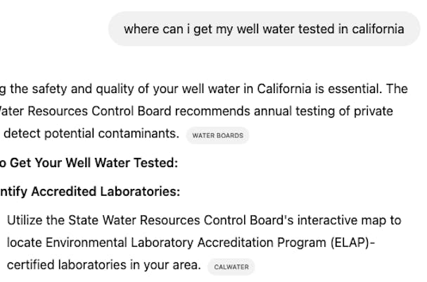 SearchGPT Inquiry on Testing Tap Water Quality