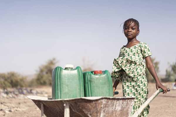Water Conservation Importance Girl Carrying Water Containers