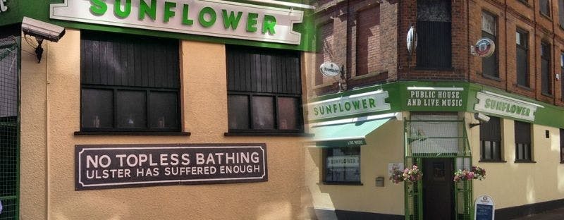 Sunflower Pub bar in Belfast