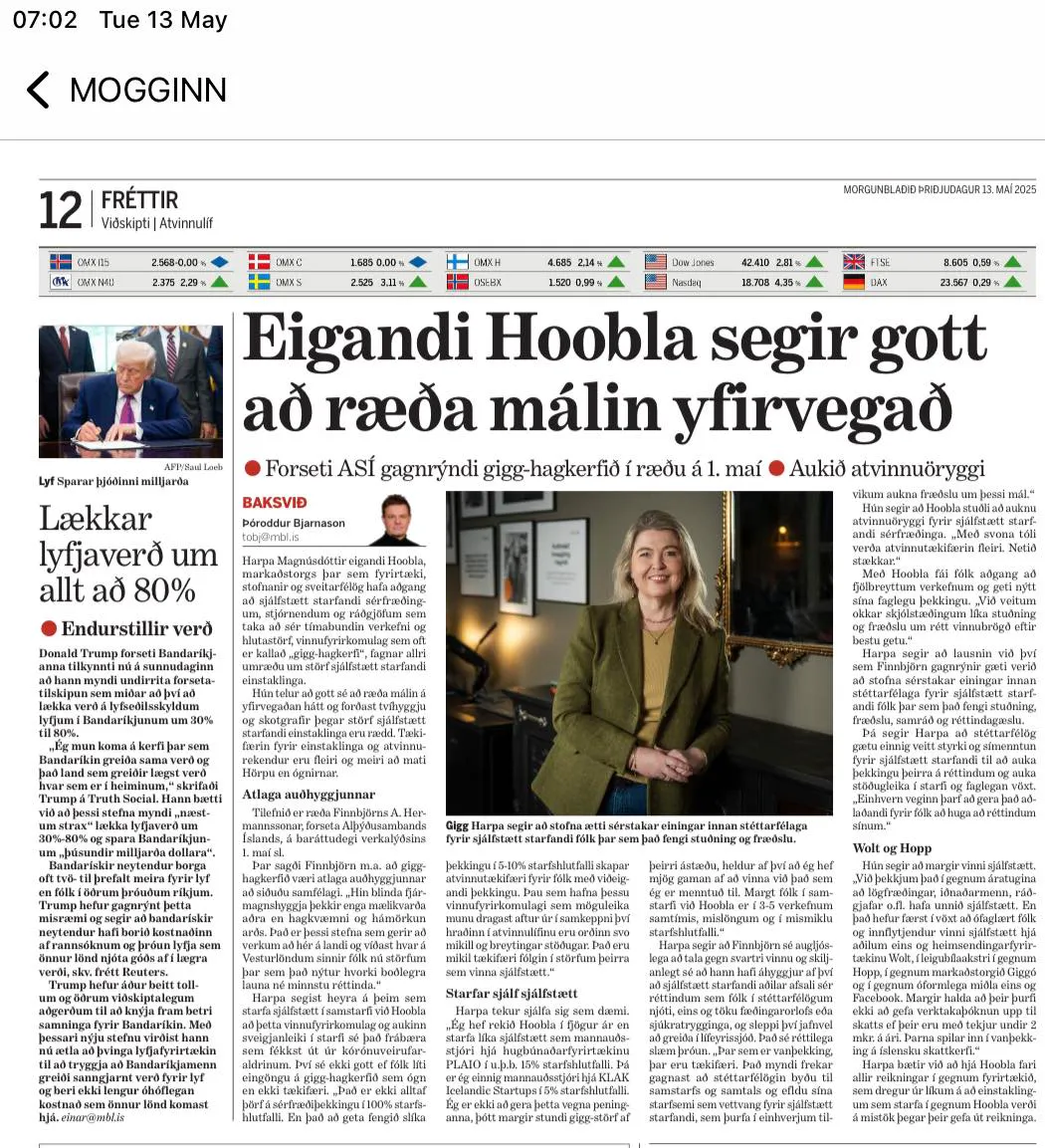 Eigandi Hoobla svarar yfirlýsingu forseta ASÍ 1. maí 2025