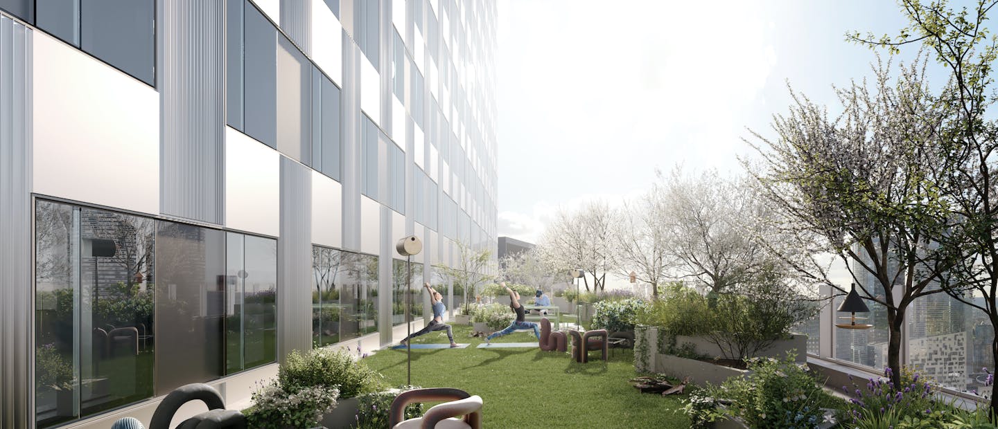 View from the 26th-floor terrace of HOPEN Tower