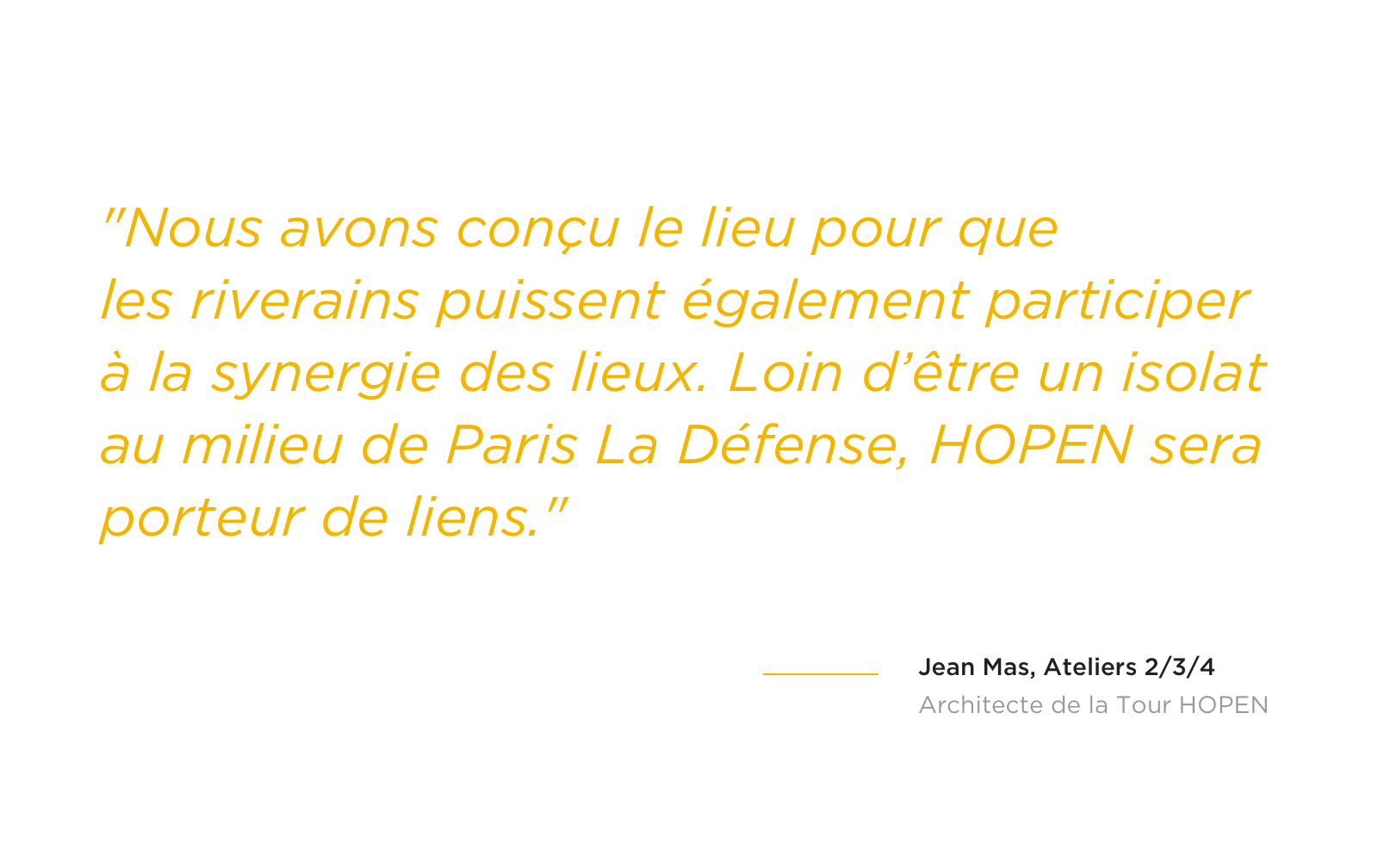 Emplacement de HOPEN Paris La Défense : Au Cœur de l'Innovation
