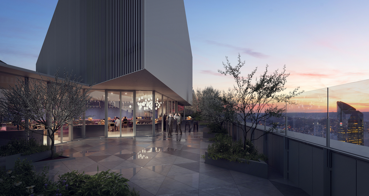 View from the rooftop of HOPEN Tower at nightfall