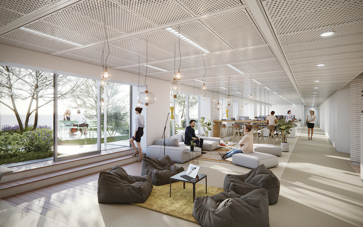 View from the 26th floor of HOPEN Tower featuring offices