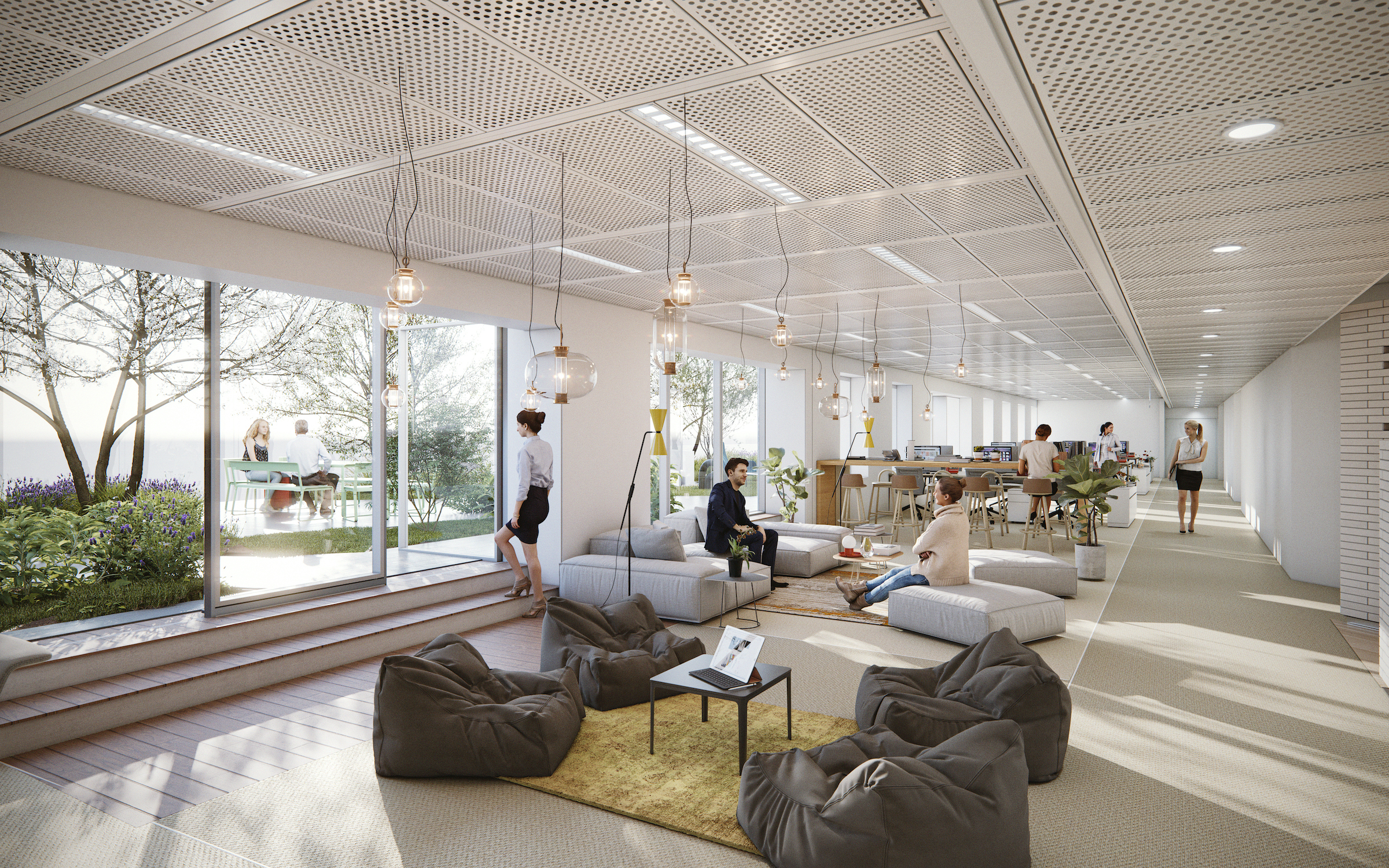 View from the 26th floor of HOPEN Tower featuring offices