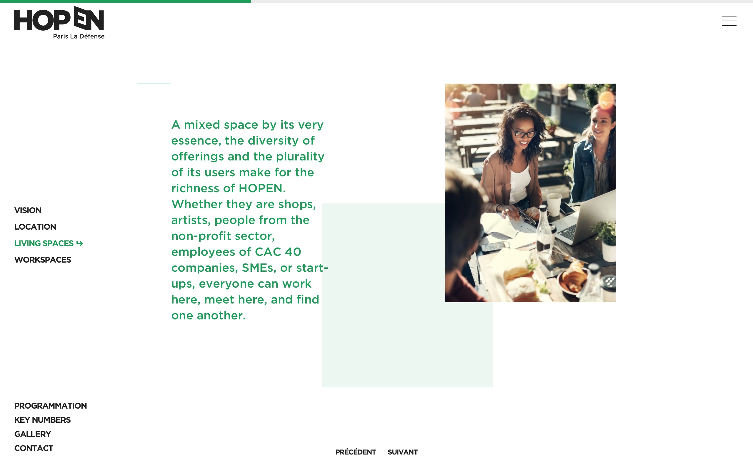 Screenshot of the third slide from the Living Space page, emphasizing that the offerings within the HOPEN project are open to everyone