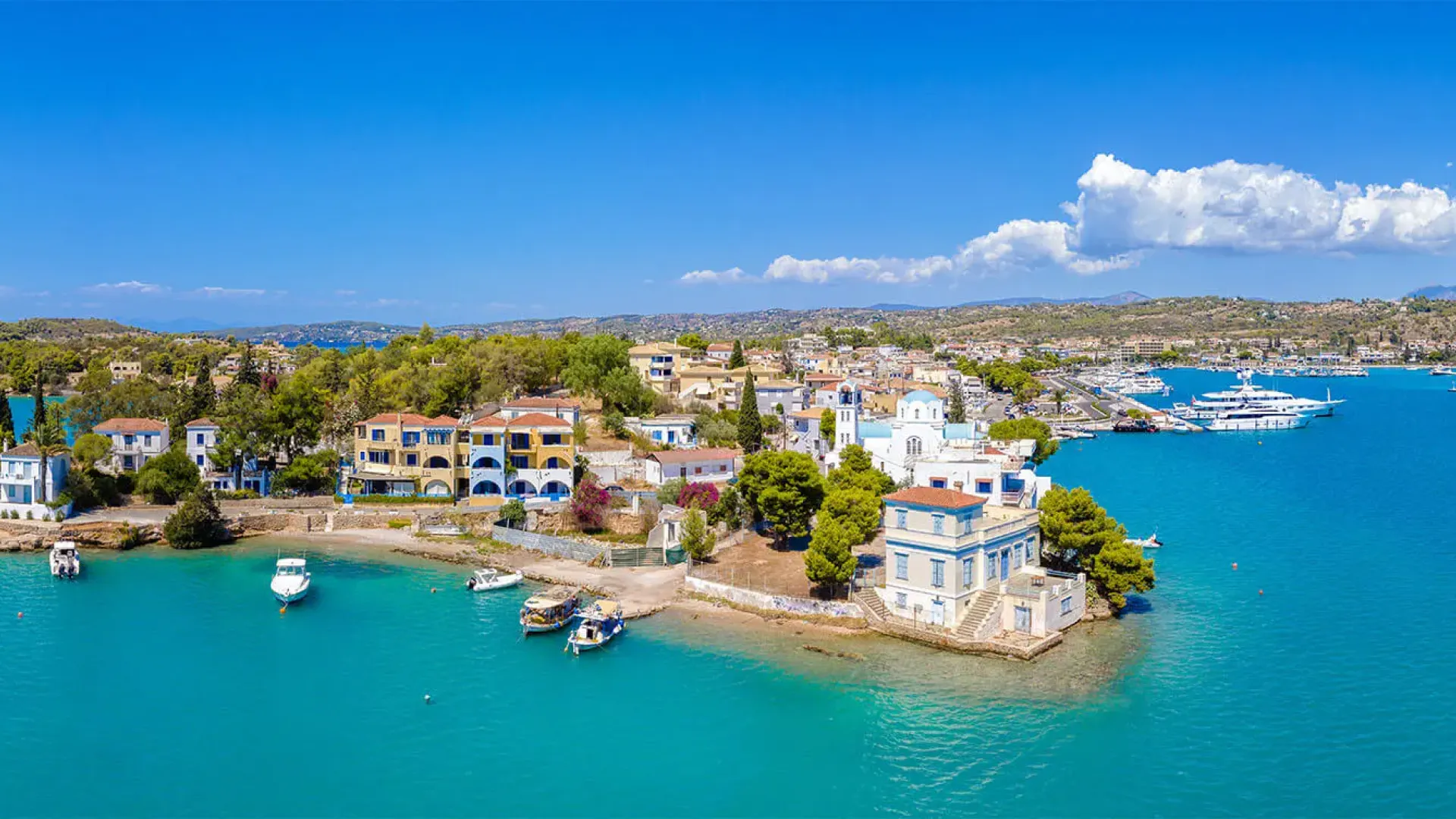 Porto heli panoramic view