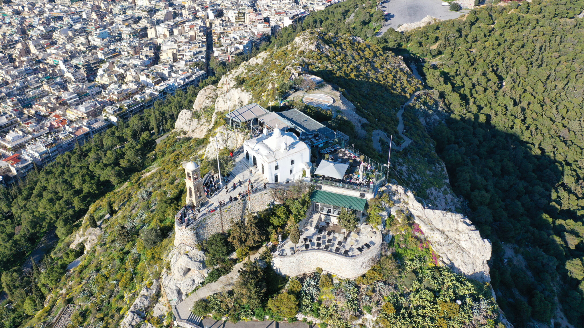 Lycabettus Hill as shown from above