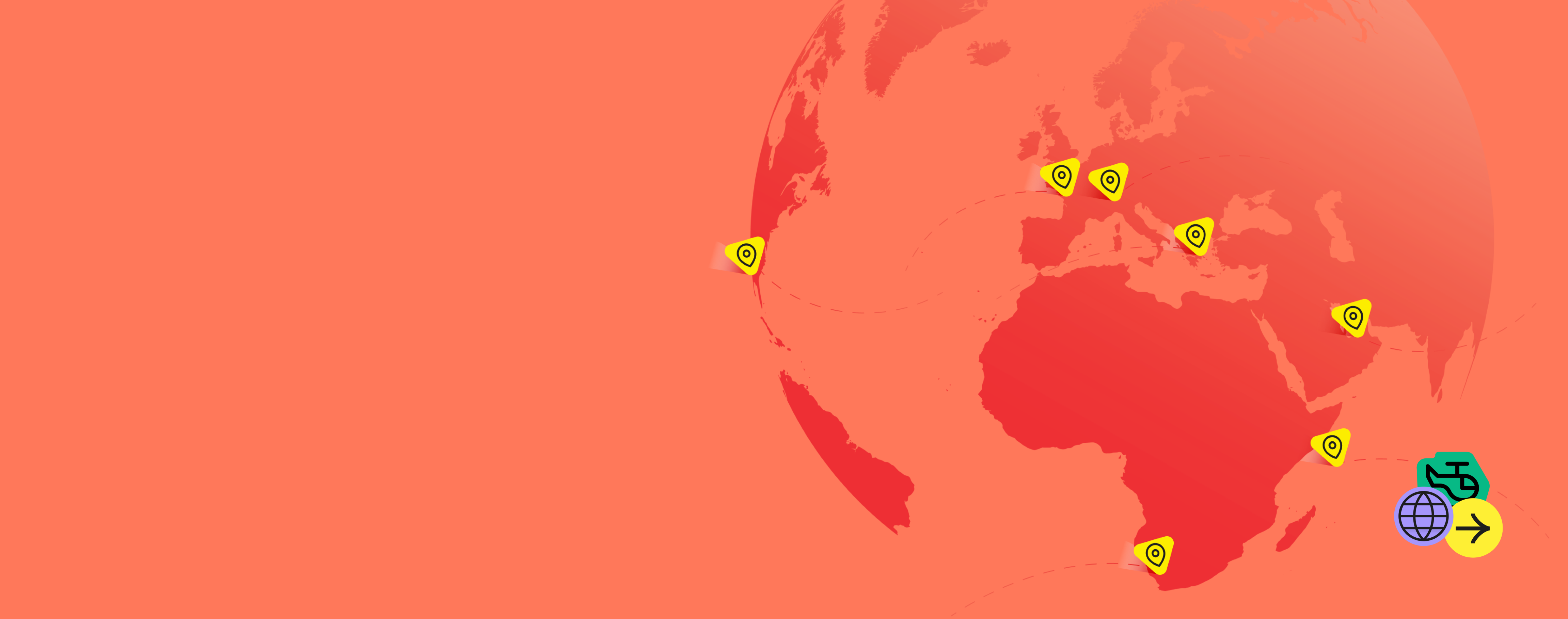 world map with locations hoper operates