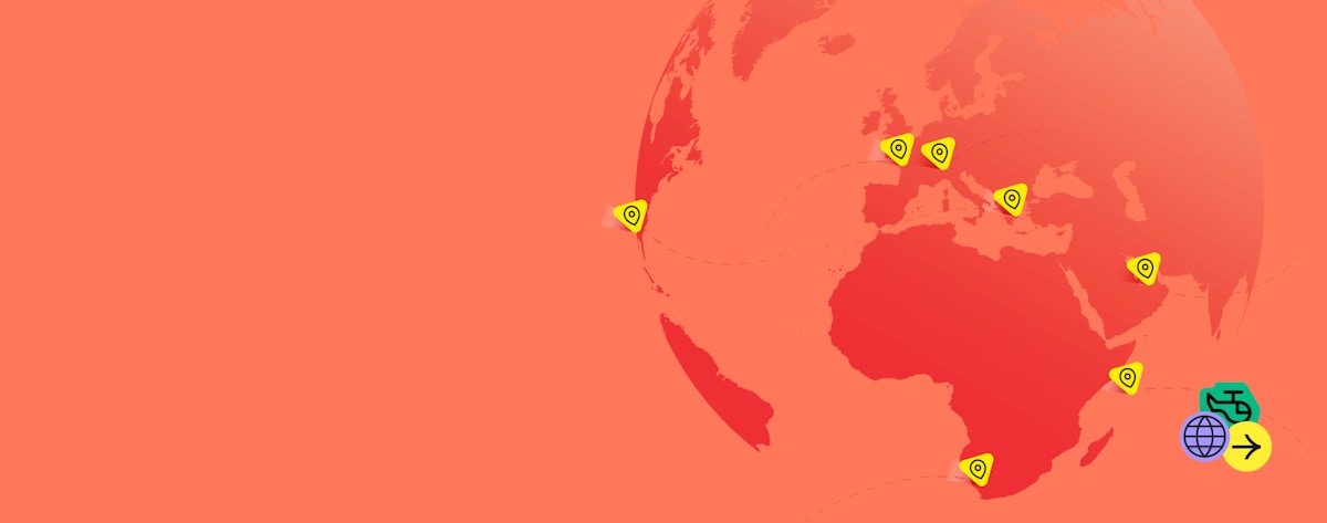 world map with locations hoper operates