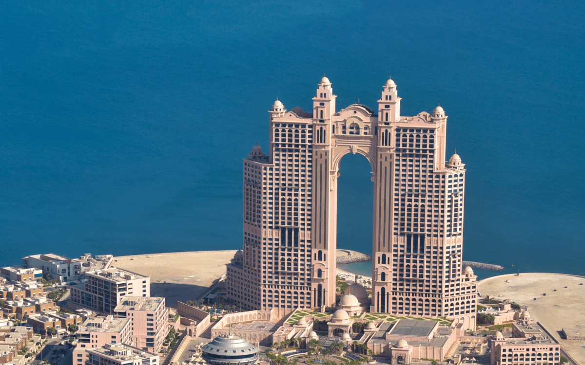 Rixos Marina Abu Dhabi close up shot from above