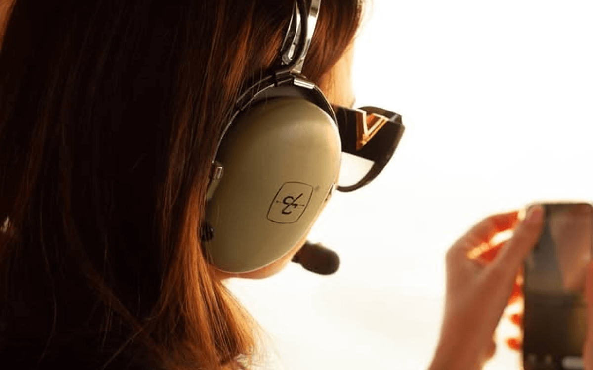 Passengers inside helicopter