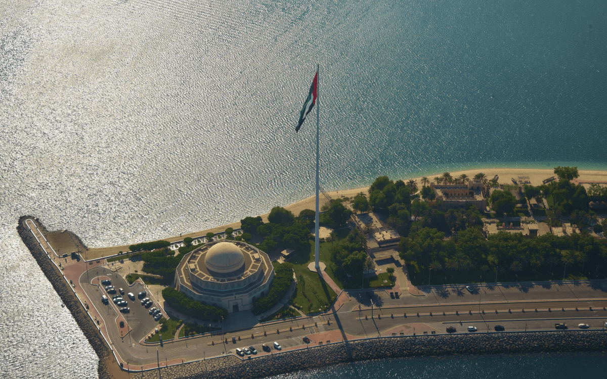 UAE flagpole from above