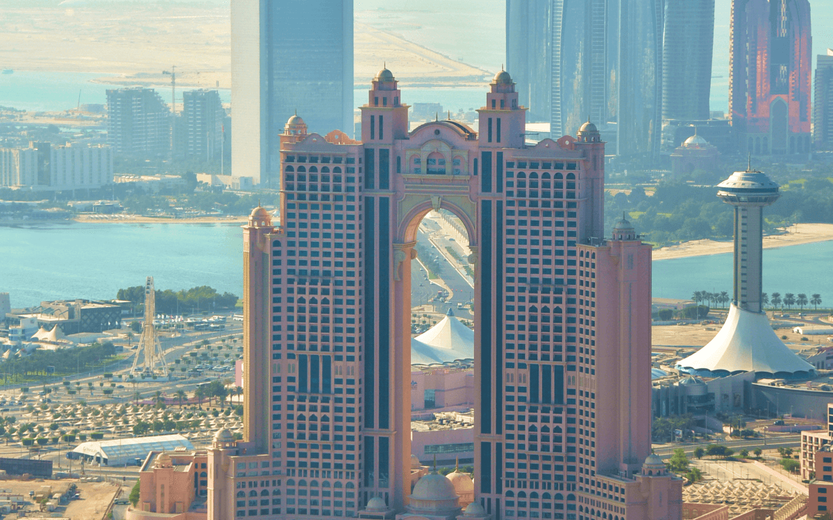 Rixos Marina Abu Dhabi close up shot from above