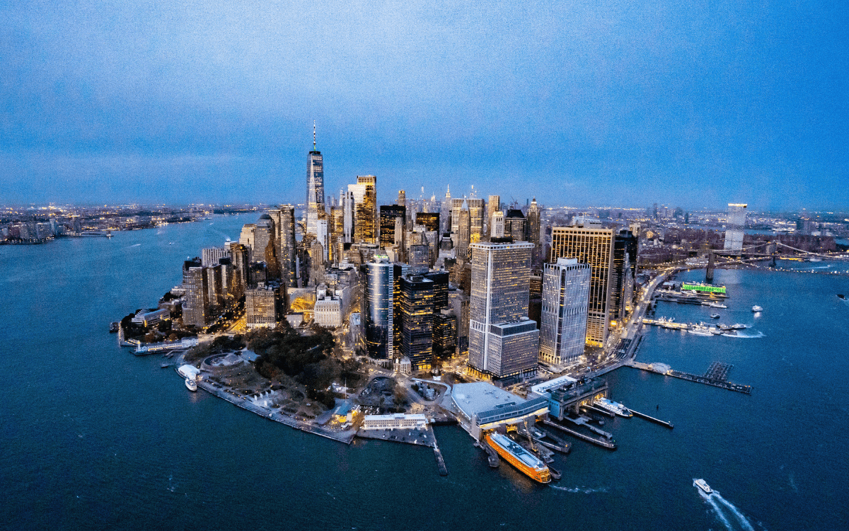 Aerial view of New York City