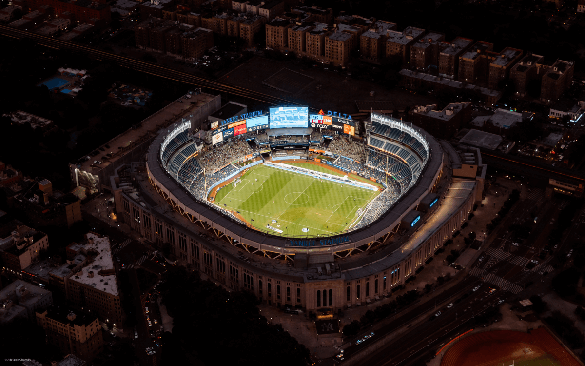 Aerial view of the Yankee Stadium