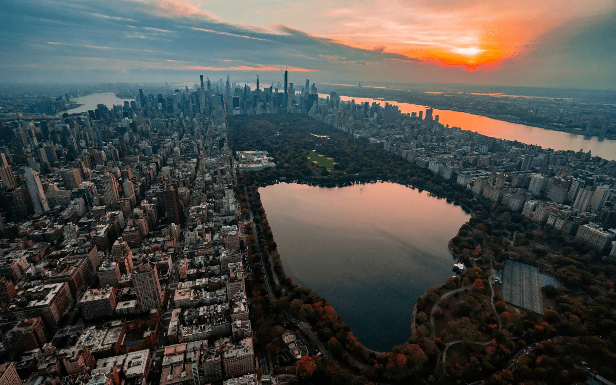Aerial view of Central Park