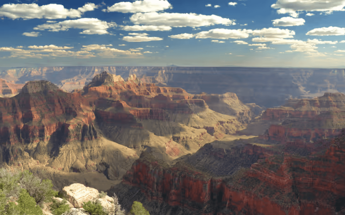 View of the Deepest and Widest Canyon Section from helicopter