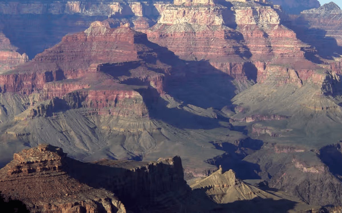 View of Grandview Point from helicopter