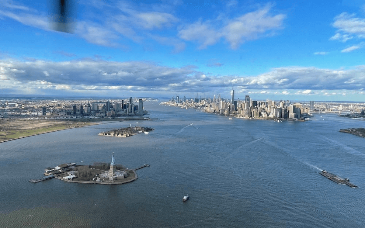 New York City panoramic aerial view
