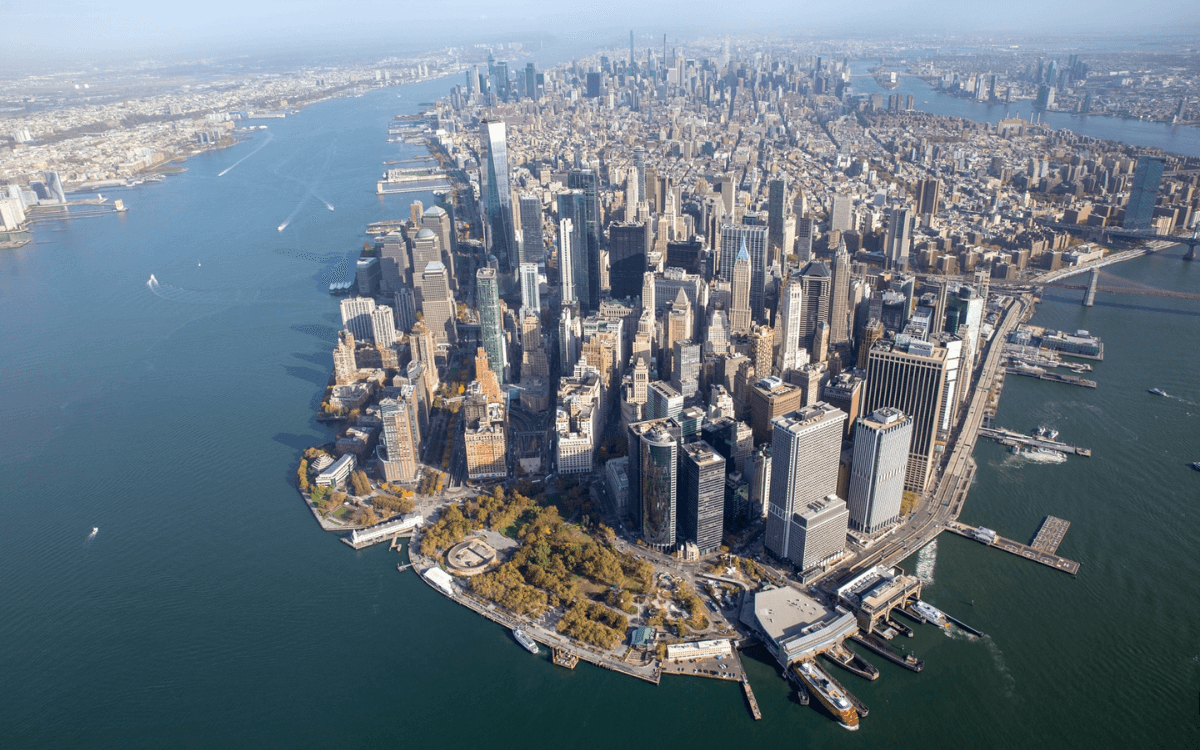 Aerial view of New York City