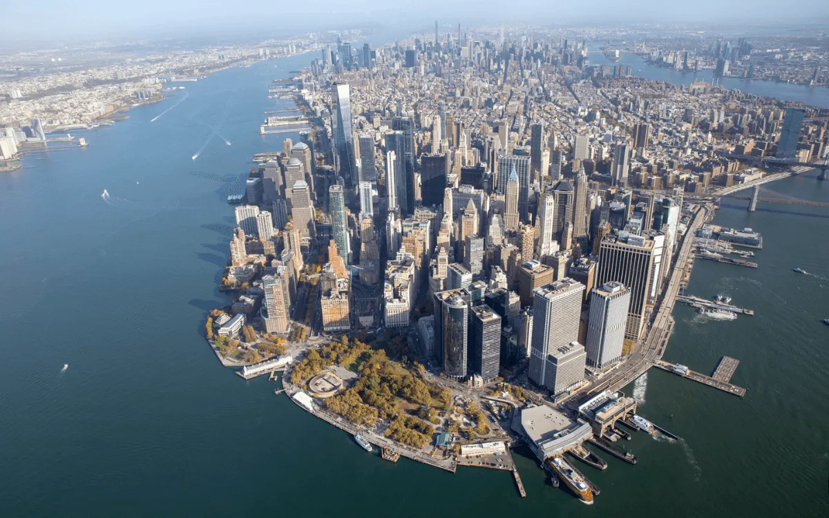 Aerial view of New York City