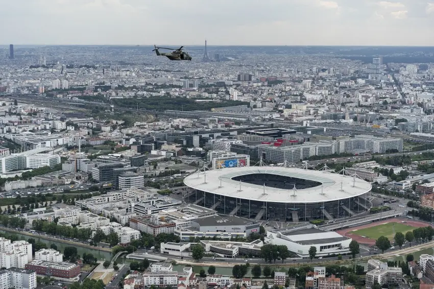 Saint-Denis and Stade de France from above