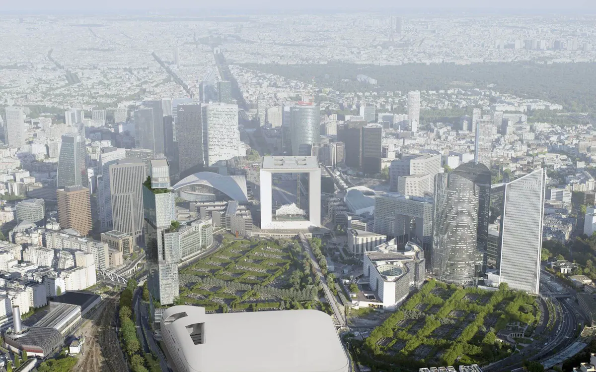 La Défense and Nanterre from above
