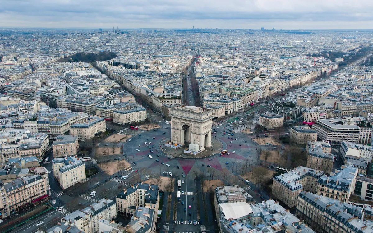 Arc de Triomphe from above
