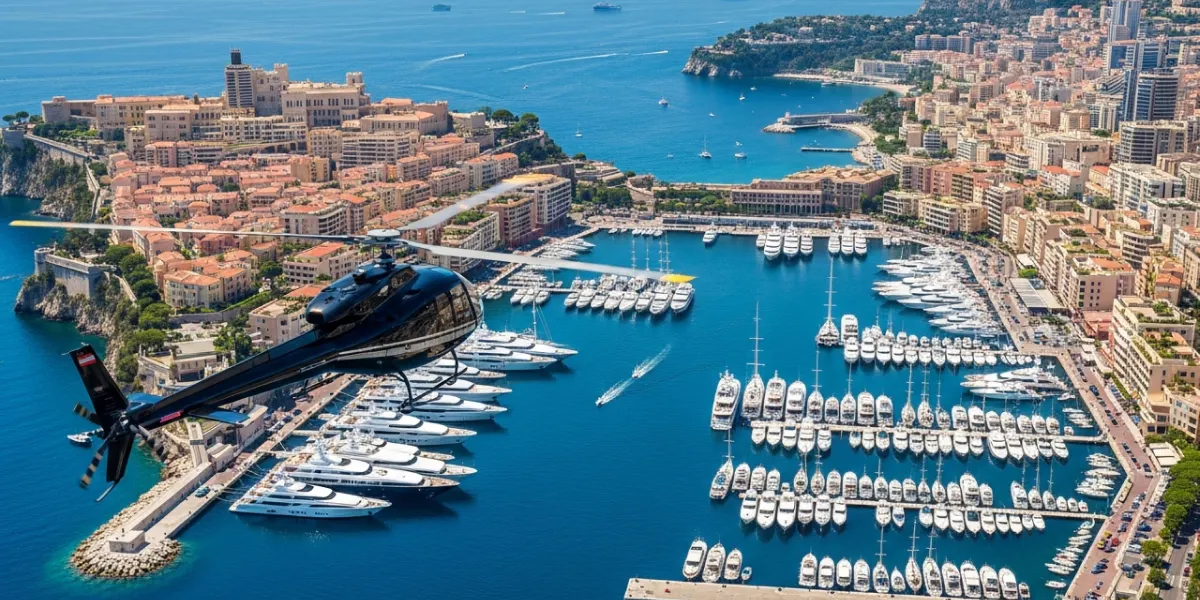 Helicopter flying above Monaco, Blade