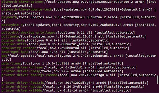 List All Installed Packages Ubuntu