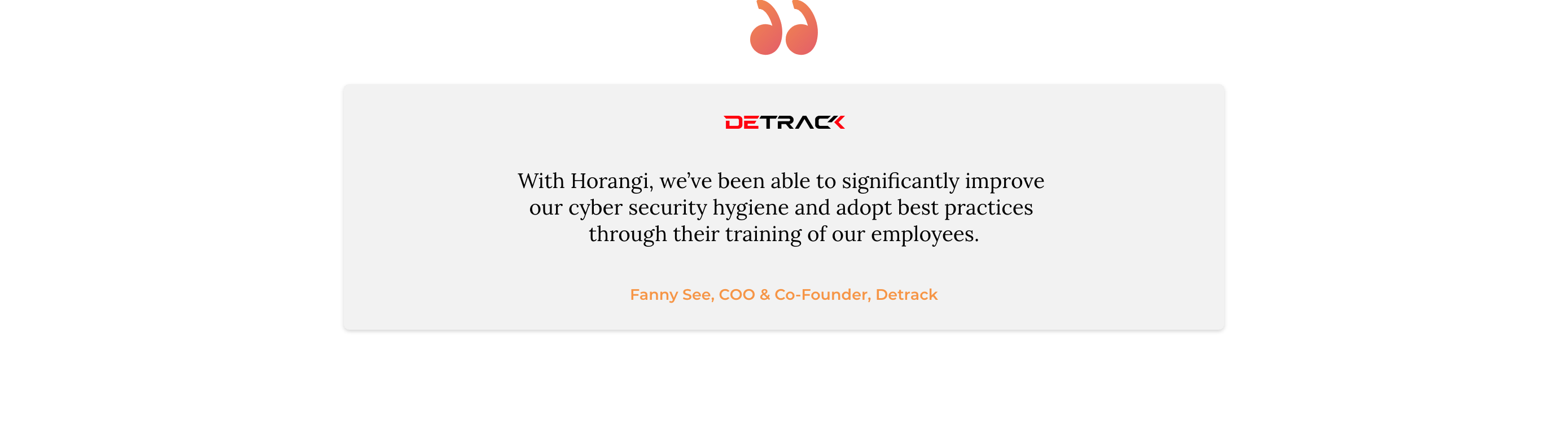 Detrack testimonial