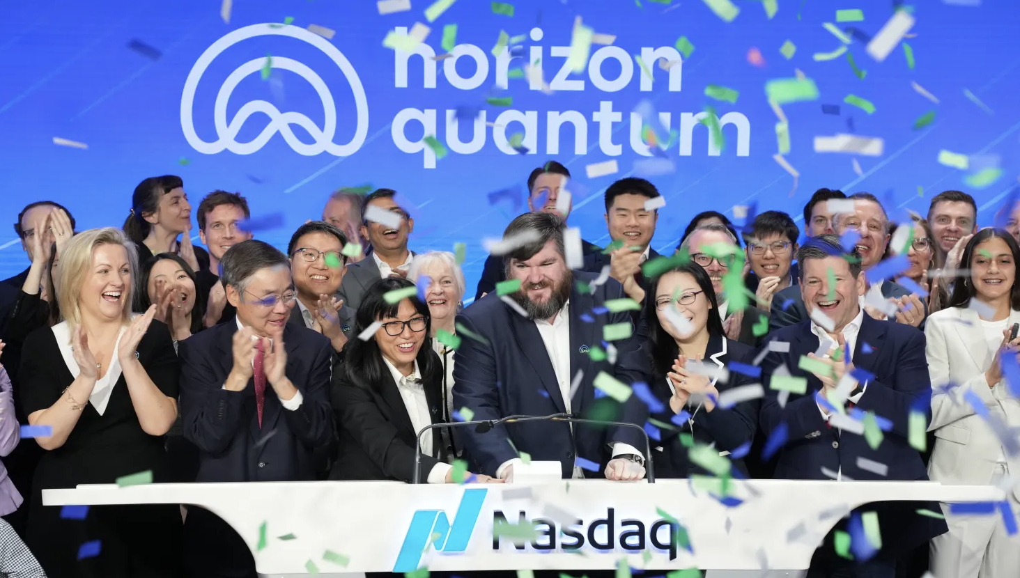 Horizon Quantum’s listing ceremony at the Nasdaq MarketSite in New York City on Friday, March 20, 2026