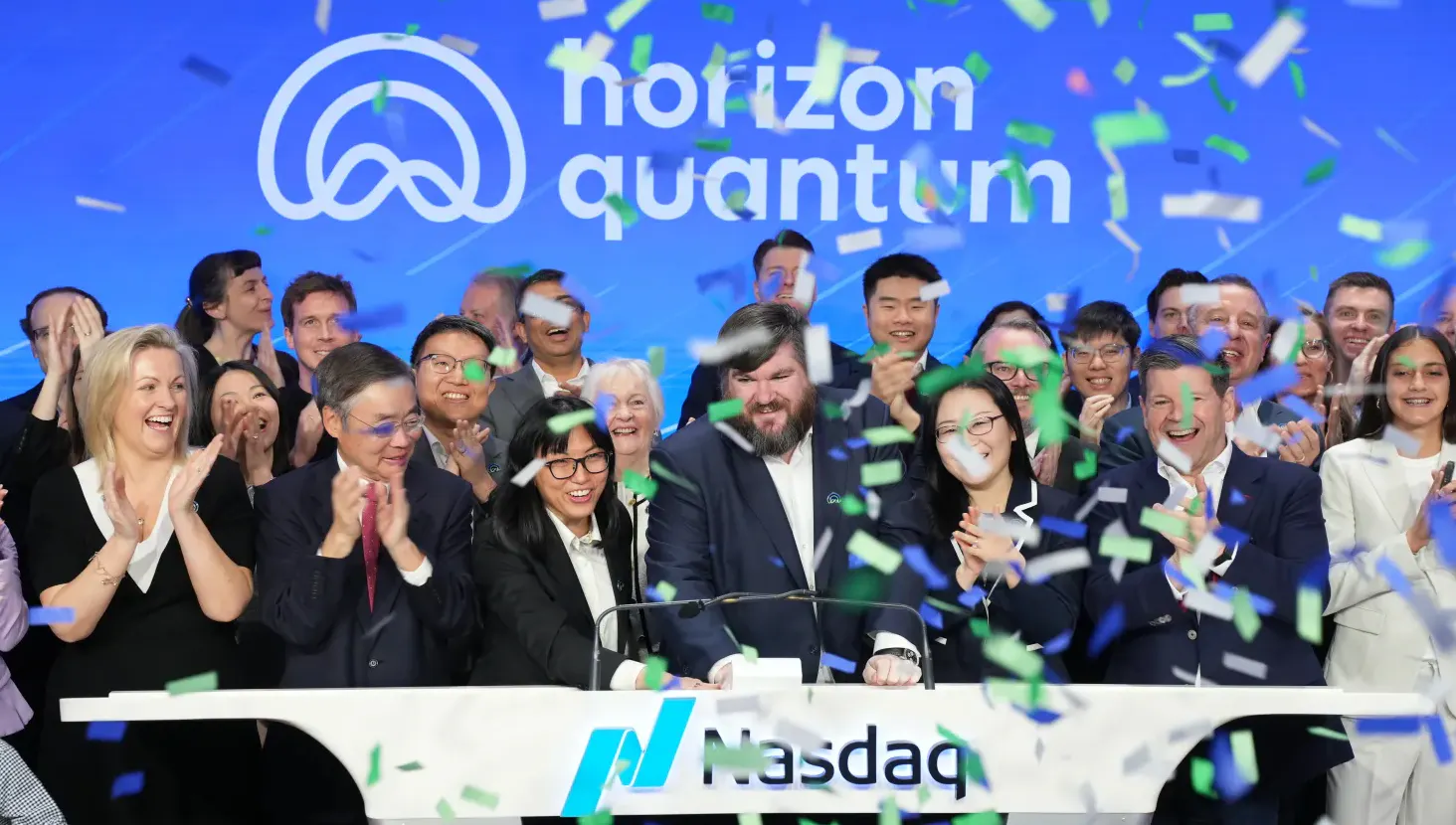 Horizon Quantum’s listing ceremony at the Nasdaq MarketSite in New York City on Friday, March 20, 2026