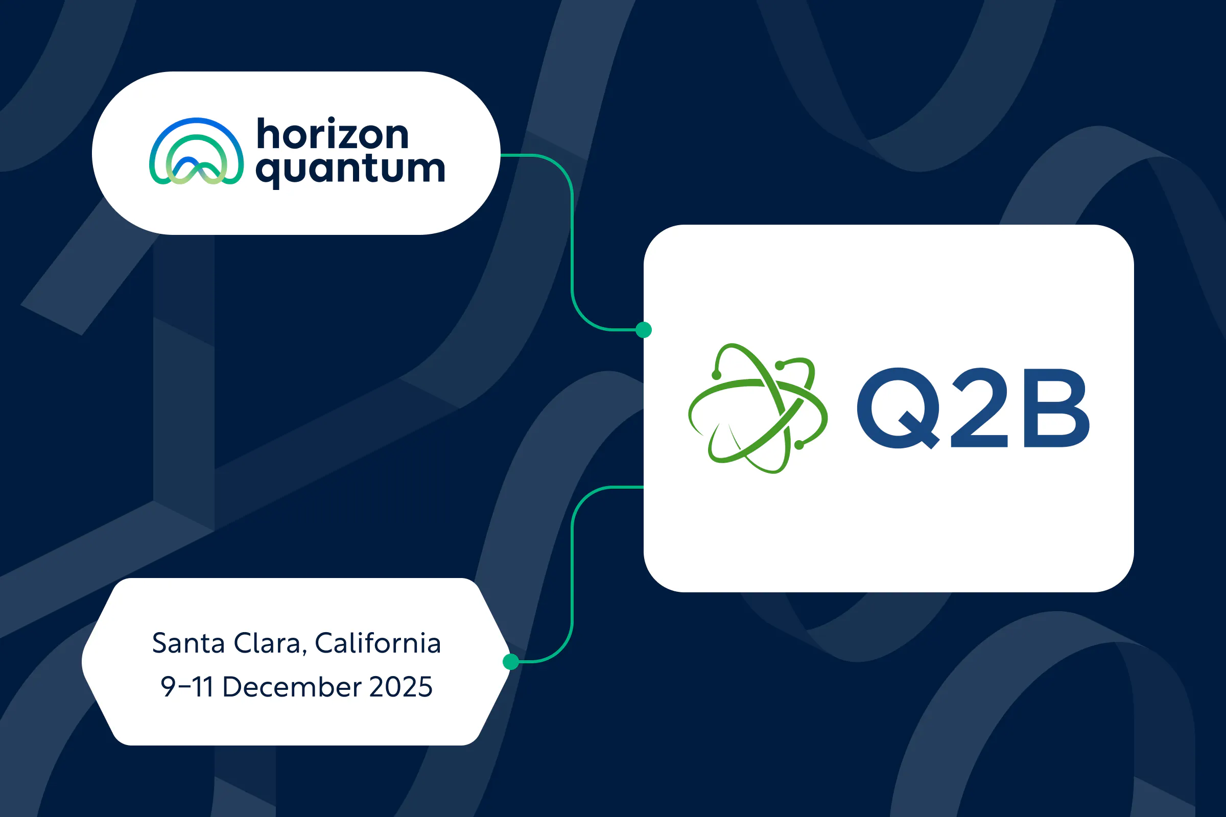Horizon Quantum and Q2B logos, Santa Clara, California, 9-11 December 2025