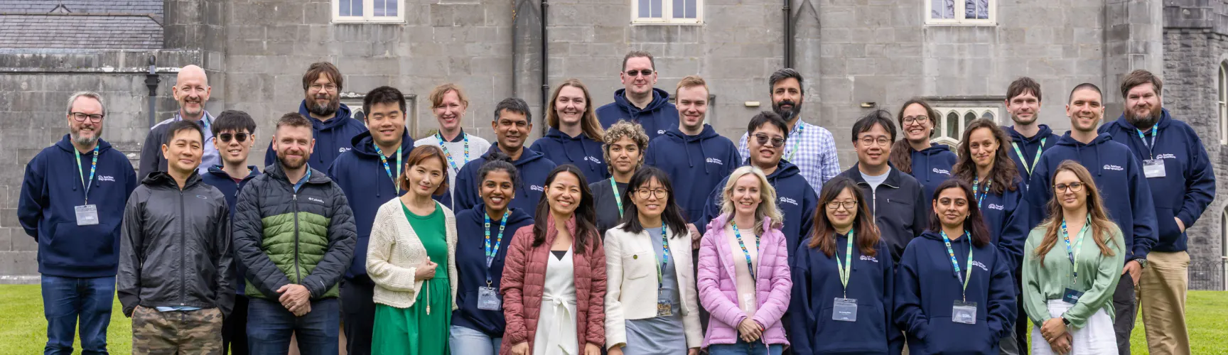The Horizon Quantum team in front of a castle at the 2025 summer offsite in Ireland