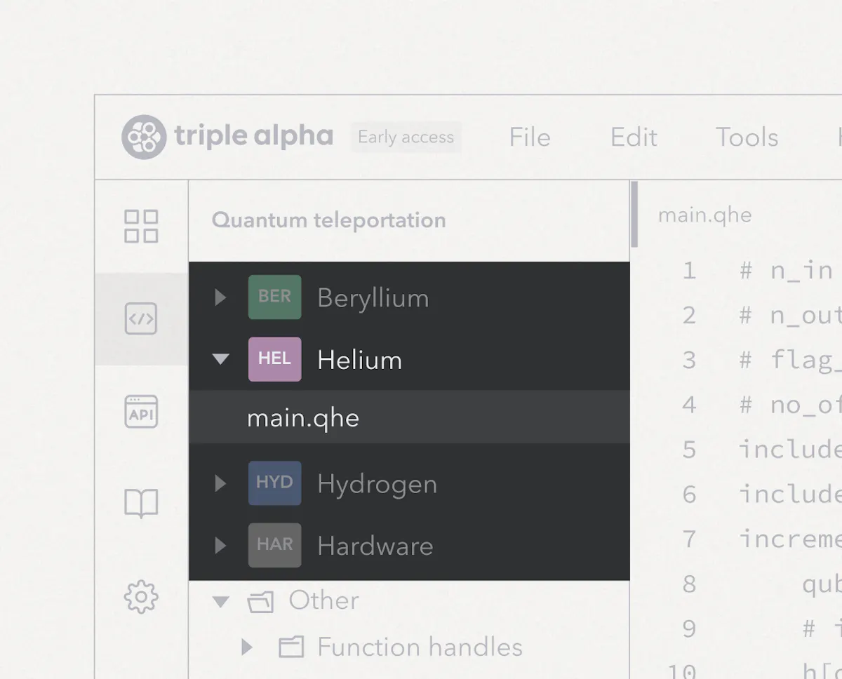 Triple Alpha | Hardware-Agnostic Quantum IDE
