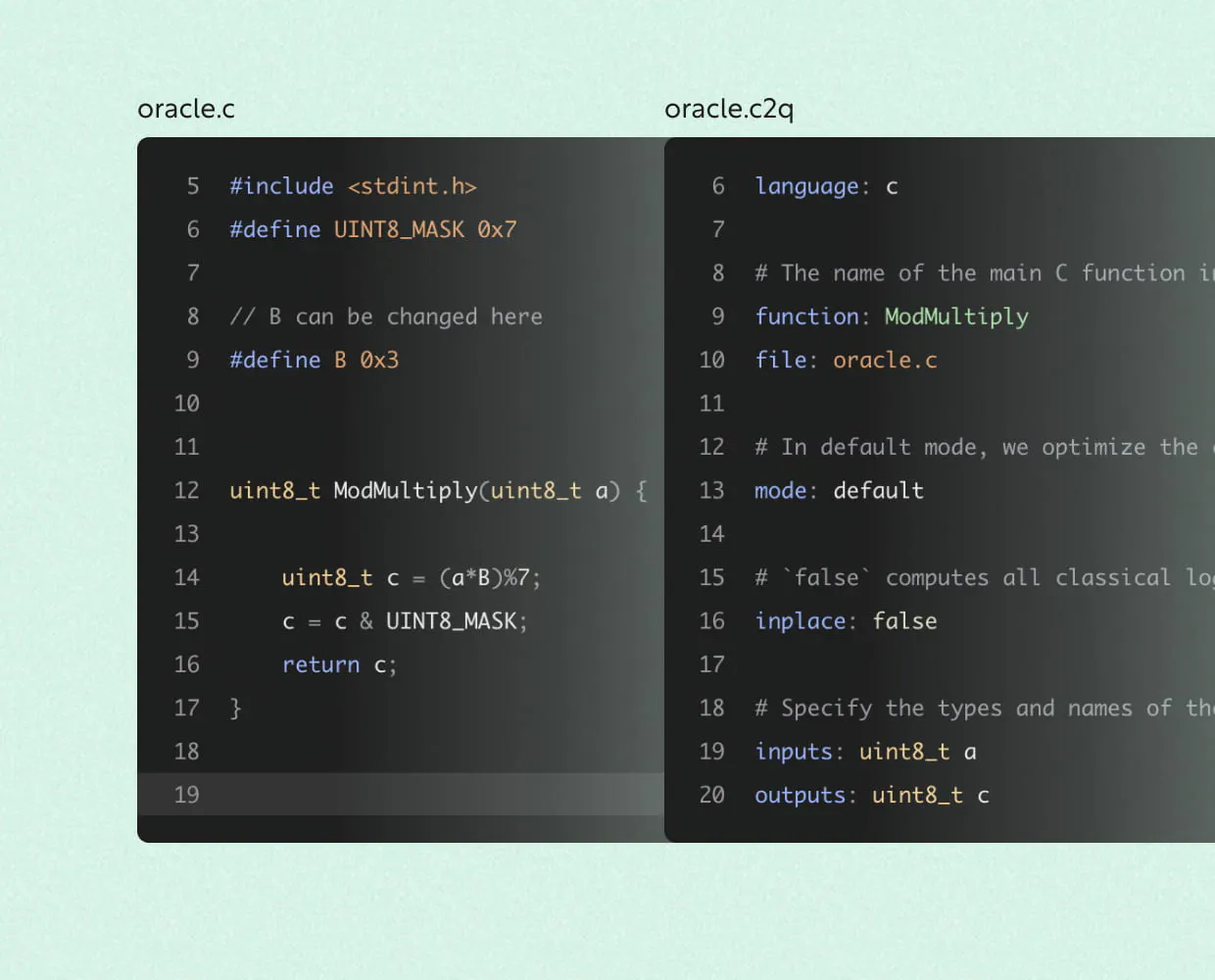 Screenshot of Triple Alpha's partial circuit compilation