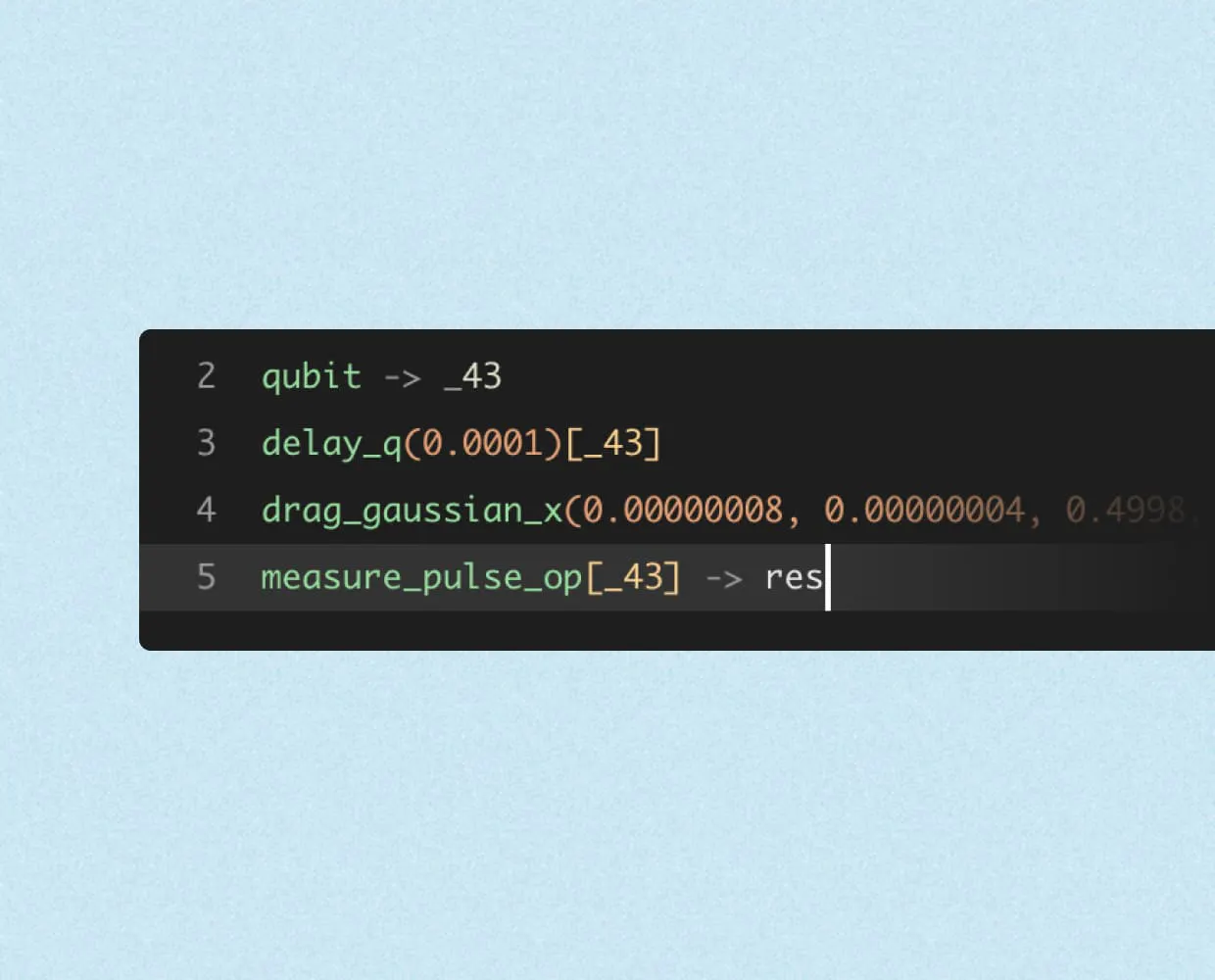 Screenshot of Triple Alpha's pulse control combined with qubit pinning