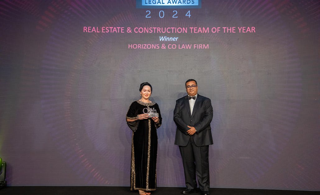Horizons & Co. Law Firm wins Real Estate and Construction Team of the Year at The Oath Middle East Legal Awards 2024